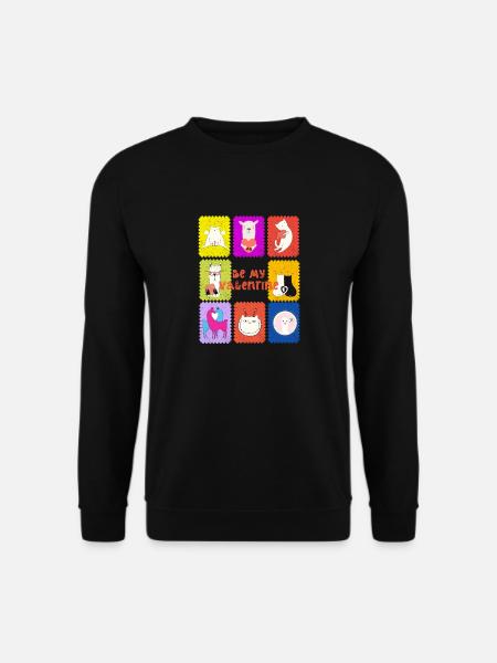 Pattes et cœurs : des animaux mignons pour la Saint-Valentin - Sweat-shirt Unisexe - noir
