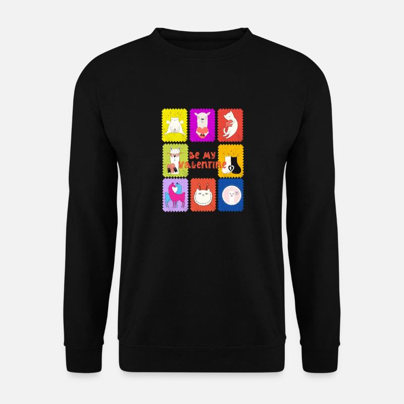 Pattes et cœurs : des animaux mignons pour la Saint-Valentin - Sweat-shirt Unisexe - noir