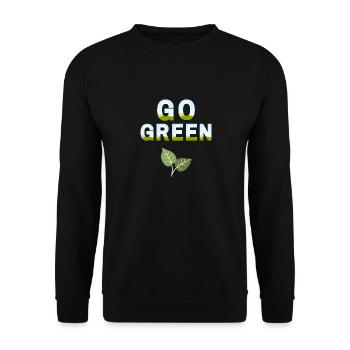 Go GREEN - Unisex Sweatshirt - black - Front - Alina (178cm) & Michal (187cm)