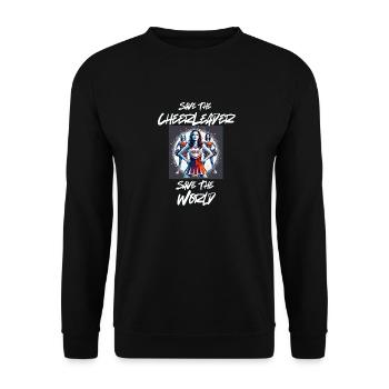 Save The World - Unisex Sweatshirt - black - Front - Alina (178cm) & Michal (187cm)
