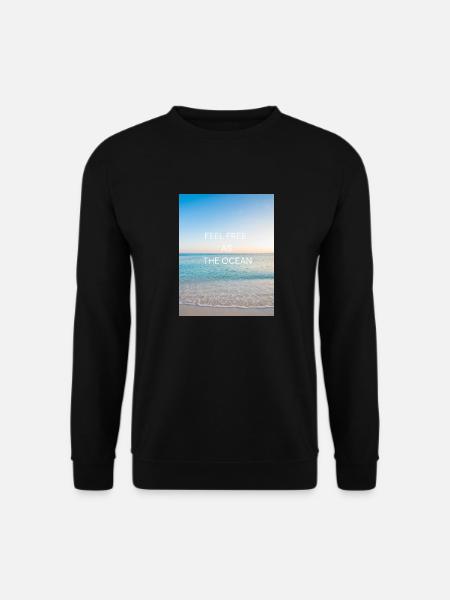 Feel free as the Ocean - Unisex Pullover - Schwarz