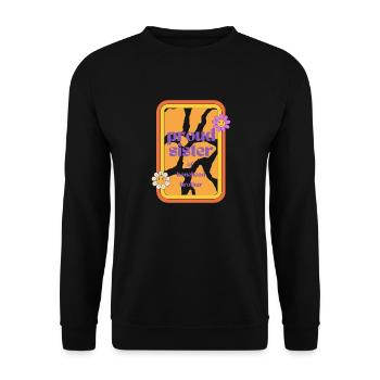 Brother Bonehead's Proud Sister – Fun T-Shirt - Unisex Sweatshirt - black - Front - Alina (178cm) & Michal (187cm)