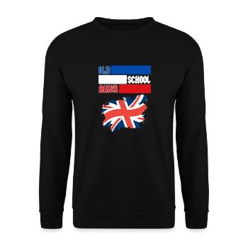 OLD SCHOOL BIKER UK - Unisex Pullover - Schwarz - Vorne - Alina (178cm) & Michal (187cm)