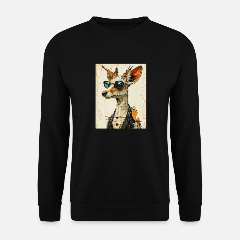 Fuchs im Anzug - Unisex Pullover - Schwarz