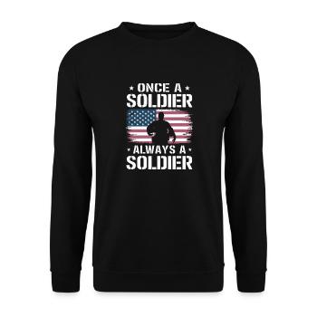 Soldat militaire vétéran - Sweat-shirt Unisexe - noir - Devant - Alina (178cm) & Michal (187cm)