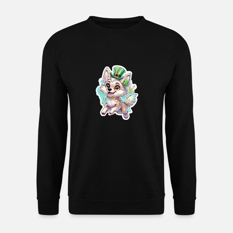 St. Patrick’s Day Fuchs - Unisex Pullover - Schwarz