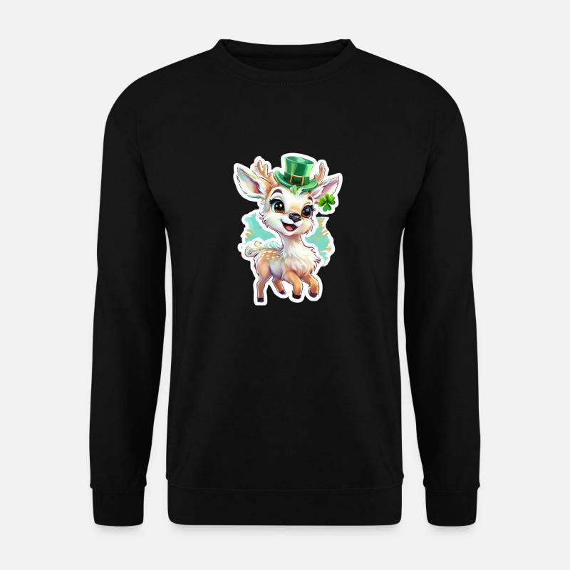 Cerf de la Saint-Patrick - Sweat-shirt Unisexe - noir