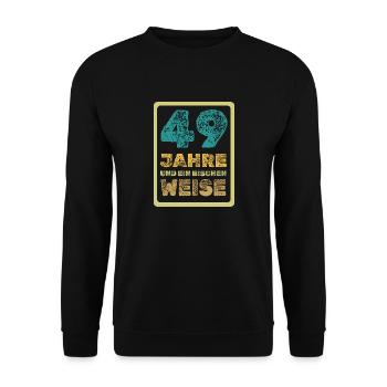 49 - Unisex Pullover - Schwarz - Vorne - Alina (178cm) & Michal (187cm)
