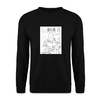 In chaos, we find our true selves - Unisex Sweatshirt - black - Front - Alina (178cm) & Michal (187cm)