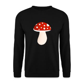 Champignon amanite tue-mouches - Sweat-shirt Unisexe - noir - Devant - Alina (178cm) & Michal (187cm)