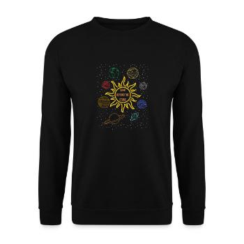 Planètes solaires - Sweat-shirt Unisexe - noir - Devant - Alina (178cm) & Michal (187cm)