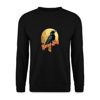 Elegant Raven King - Unisex Sweatshirt - black - Front - Alina (178cm) & Michal (187cm)