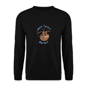 Mon loisir - Sweat-shirt Unisexe - noir - Devant - Alina (178cm) & Michal (187cm)