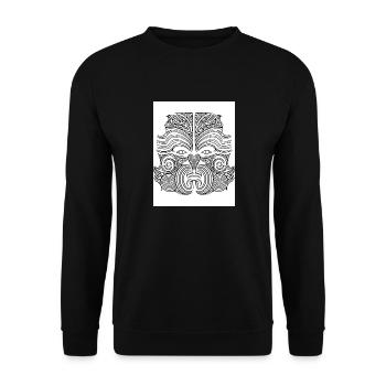 maori - Unisex Pullover - Schwarz - Vorne - Alina (178cm) & Michal (187cm)