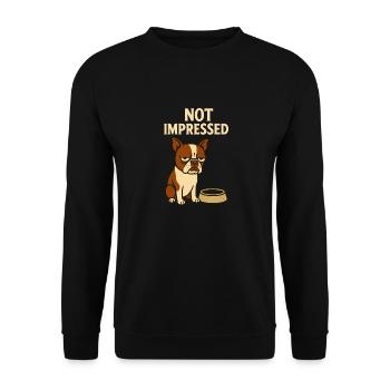 Not impressed Pablo - Unisex Sweatshirt - black - Front - Alina (178cm) & Michal (187cm)