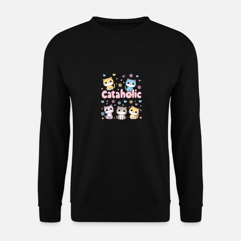 Cat Kitten Cute Gift - Unisex Sweatshirt - black