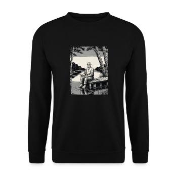 Tattoo Kunst Künstler Geschenk - Unisex Pullover - Schwarz - Vorne - Alina (178cm) & Michal (187cm)
