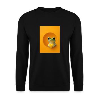 Grenouille Coeur Mignon Cadeau - Sweat-shirt Unisexe - noir - Devant - Alina (178cm) & Michal (187cm)