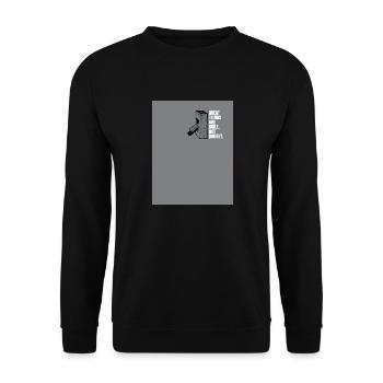 Great things are built. Not bought - Unisex Pullover - Schwarz - Vorne - Alina (178cm) & Michal (187cm)