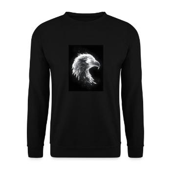 Eagle Neon Glow Gift - Unisex Sweatshirt - black - Front - Alina (178cm) & Michal (187cm)