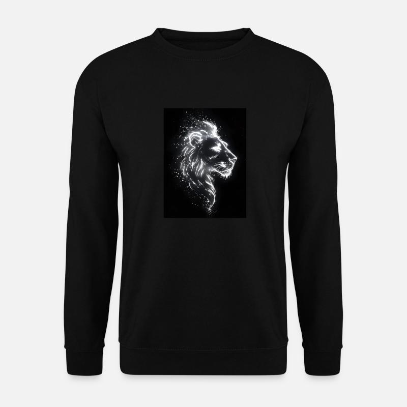 Lion Silhouette Neon Gift - Unisex Sweatshirt - black