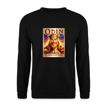 Odin. - Unisex Pullover - Schwarz - Vorne - Alina (178cm) & Michal (187cm)