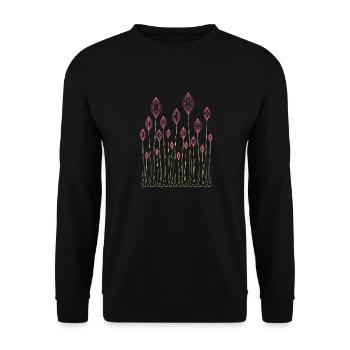 Pflanzen Dekorativ - Unisex Pullover - Schwarz - Vorne - Alina (178cm) & Michal (187cm)