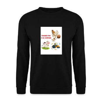 Don't touch my campaign - Unisex Sweatshirt - black - Front - Alina (178cm) & Michal (187cm)