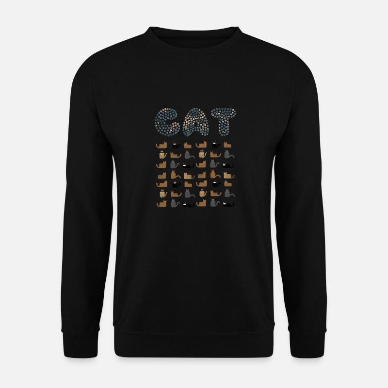CAT Mosaic Letters - Unisex Sweatshirt - black