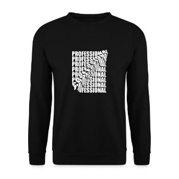 Professional - Unisex Sweatshirt - black - Front - Alina (178cm) & Michal (187cm)
