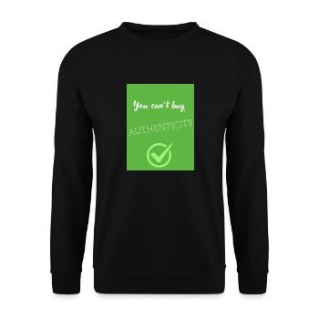 You cant buy authenticity - Sweat-shirt Unisexe - noir - Devant - Alina (178cm) & Michal (187cm)