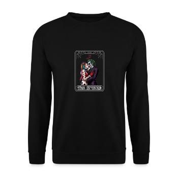 THE LOVERS JOKER - Unisex Sweatshirt - black - Front - Alina (178cm) & Michal (187cm)