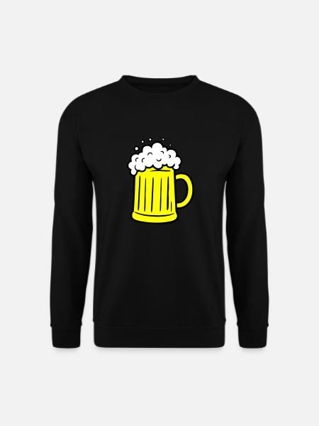Bier Comic Bierglas - Unisex Pullover - Schwarz