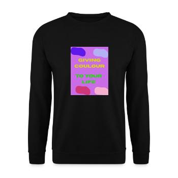 giving colour to your life - Sweat-shirt Unisexe - noir - Devant - Alina (178cm) & Michal (187cm)