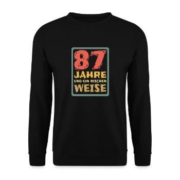 87 - Unisex Sweatshirt - black - Front - Alina (178cm) & Michal (187cm)