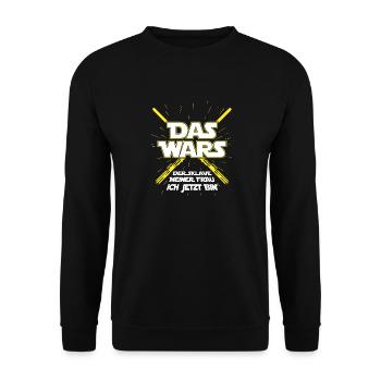 JGA Junggesellenabschied Das wars Bräutigam Mann - Unisex Pullover - Schwarz - Vorne - Alina (178cm) & Michal (187cm)