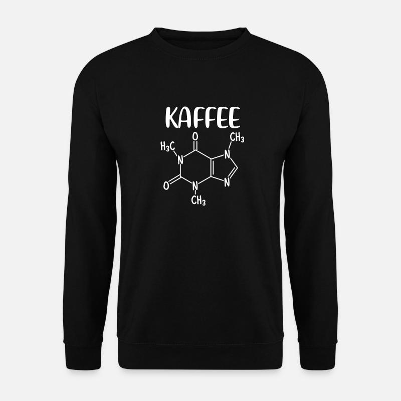 Coffein Kaffee Chemische Formel Kaffee Tasse - Unisex Pullover - Schwarz