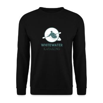 Whitewater Kayaking - Unisex Sweatshirt - black - Front - Alina (178cm) & Michal (187cm)