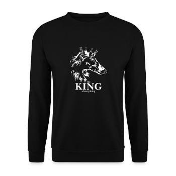 BARSOI Roi de tout Dire Chiens Wilsigns - Sweat-shirt Unisexe - noir - Devant - Alina (178cm) & Michal (187cm)