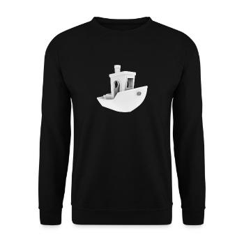 Benchy 3D - Unisex Pullover - Schwarz - Vorne - Alina (178cm) & Michal (187cm)