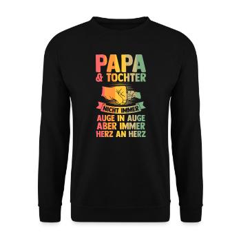 Patenonkel Patensohn Taufkind Geschenk - Unisex Pullover - Schwarz - Vorne - Alina (178cm) & Michal (187cm)