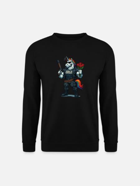 Terminator Einhorn - Unisex Pullover - Schwarz