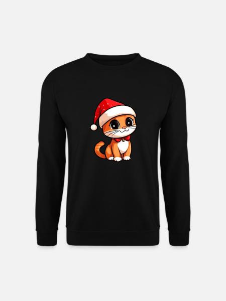 Christmas Kitten - Unisex Sweatshirt - black