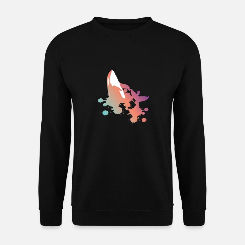 Orca Wal Pastell Verlauf Geschenk - Unisex Pullover - Schwarz