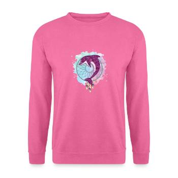 Capteur de rêves dauphin - Sweat-shirt Unisexe - rose - Devant