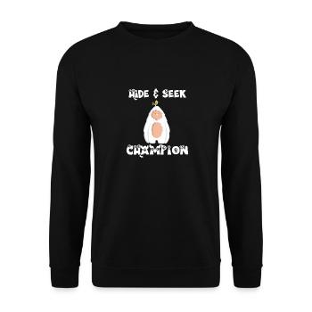 Yeti Hide and Seek - Unisex Sweatshirt - black - Front - Alina (178cm) & Michal (187cm)