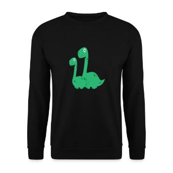 Famille des dinosaures Titanosauria - Sweat-shirt Unisexe - noir - Devant - Alina (178cm) & Michal (187cm)