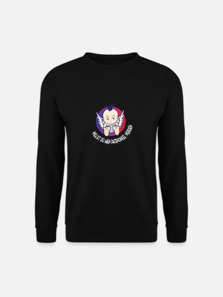 Patenonkel Willst du mein Patenonkel werden - Unisex Pullover - Schwarz