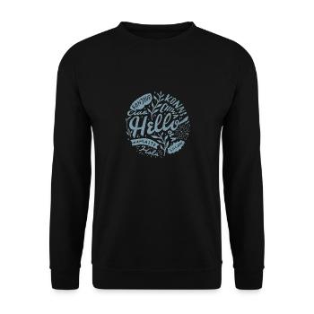 Hello sea linguist - Unisex Sweatshirt - black - Front - Alina (178cm) & Michal (187cm)