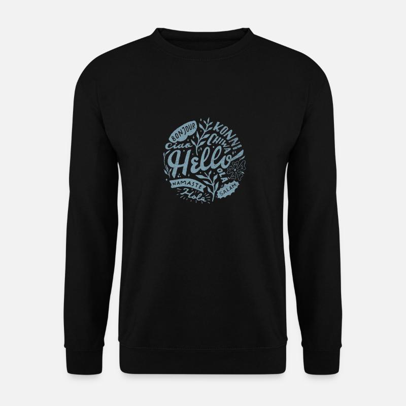 Hallo Meersprachig - Unisex Pullover - Schwarz